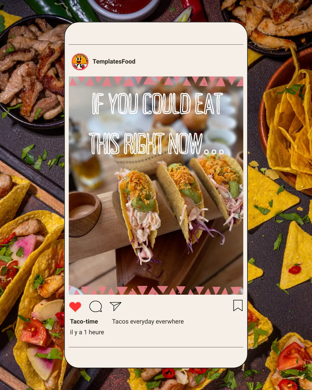 Mexican Food Instagram Templates  30 Editable Canva Templates for Restaurants Templates Food