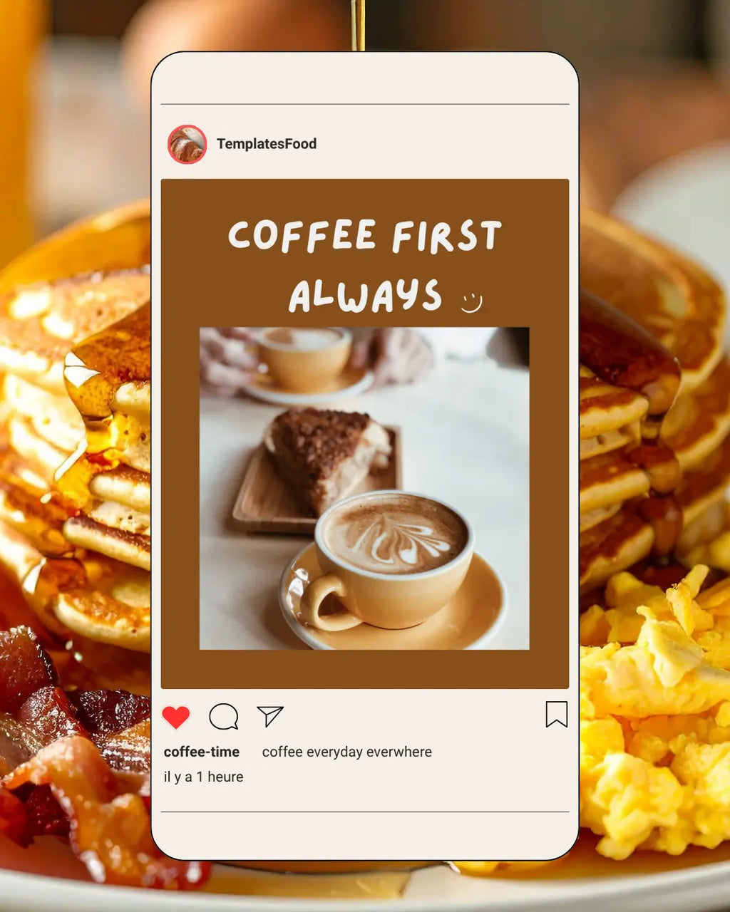 35 (30+5 Free) Coffee Brunch Breakfast Instagram templates. Templates Food